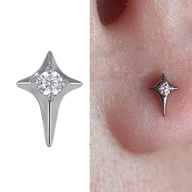 Star-top Lip and Ear Stud(图1)