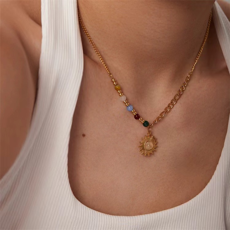 Bohemian Necklace with Stone(图1)