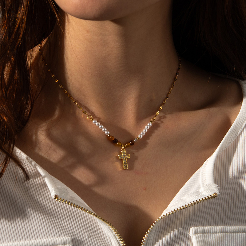 Bohemian Necklace with Cross(图1)