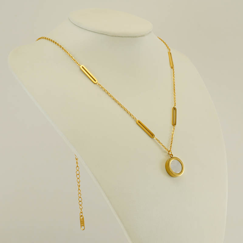 18k Gold Plated Necklace with Shell(图1)