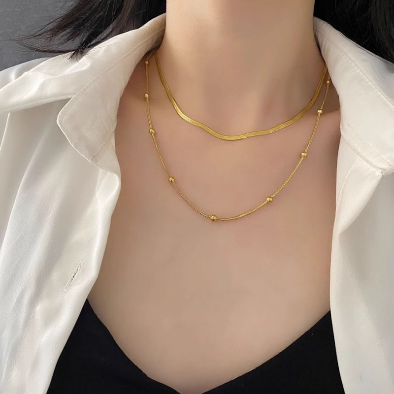 18k Gold Plated Layered Necklace(图1)