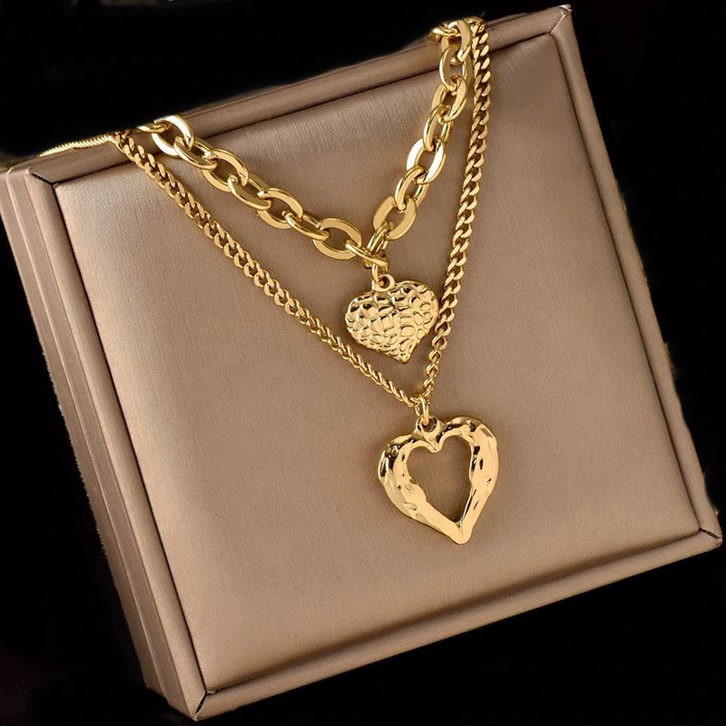 Layered Necklace with Heart(图1)