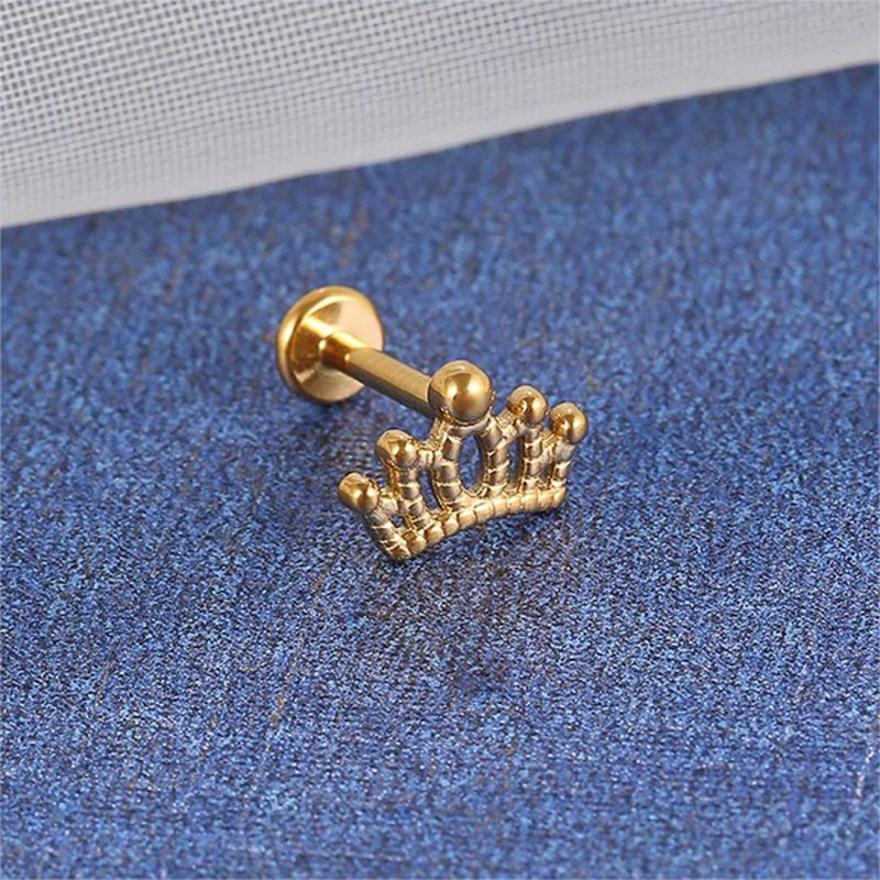 Crown-top Ear and Lip Stud(图1)