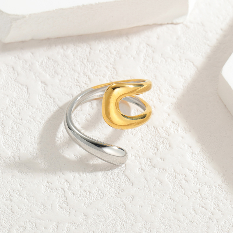 Ring with Gold and Silver Color(图1)