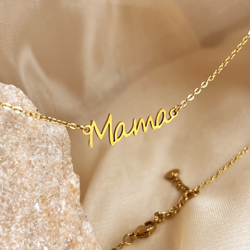 18k Gold Plated Necklace for Mother(图1)