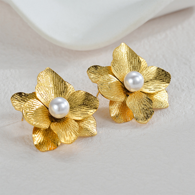Flower-look Ear Stud(图1)