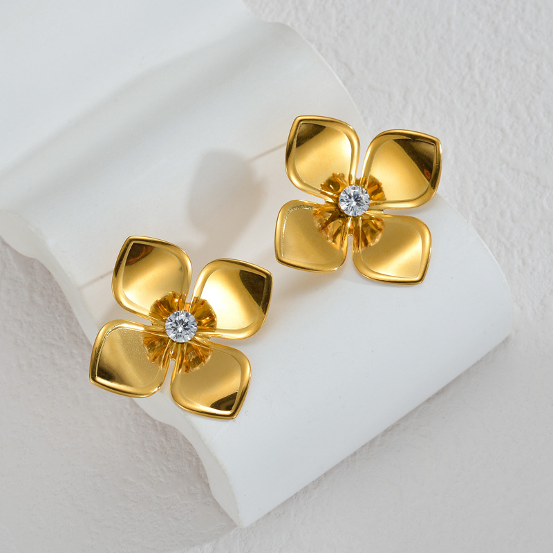 Flower-look Ear Stud(图1)