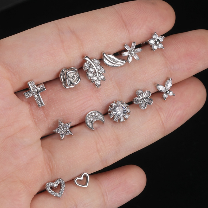 Cross-top Ear Stud(图1)