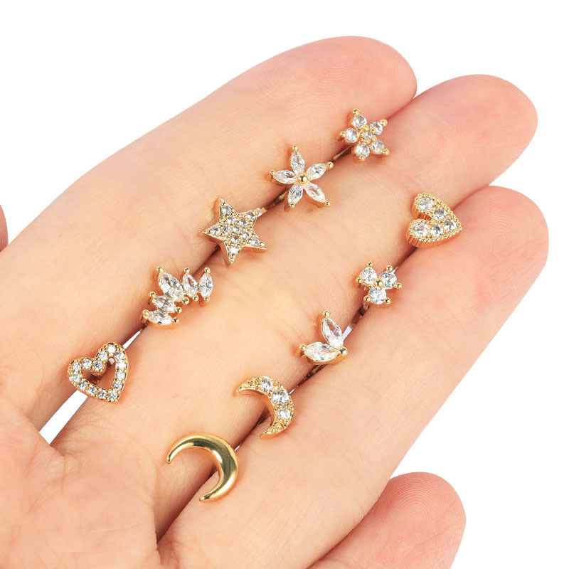 Ear Stud with CZ Top(图1)