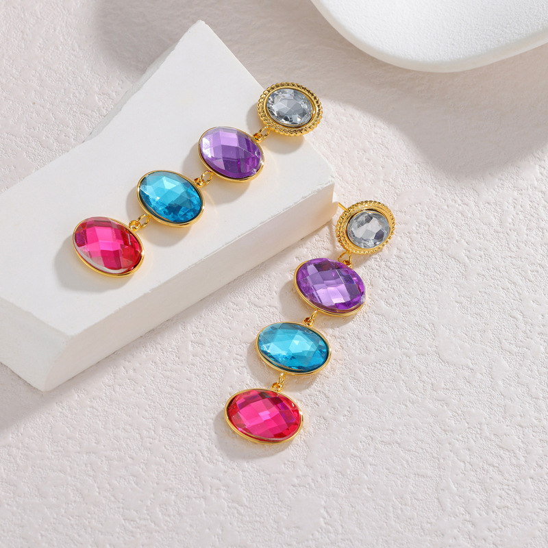 Ear Drop with Color Zircon(图1)