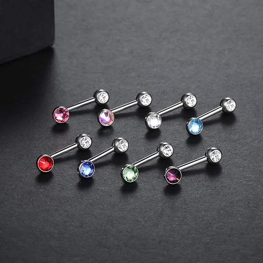 Navel Bar with CZ(图1)